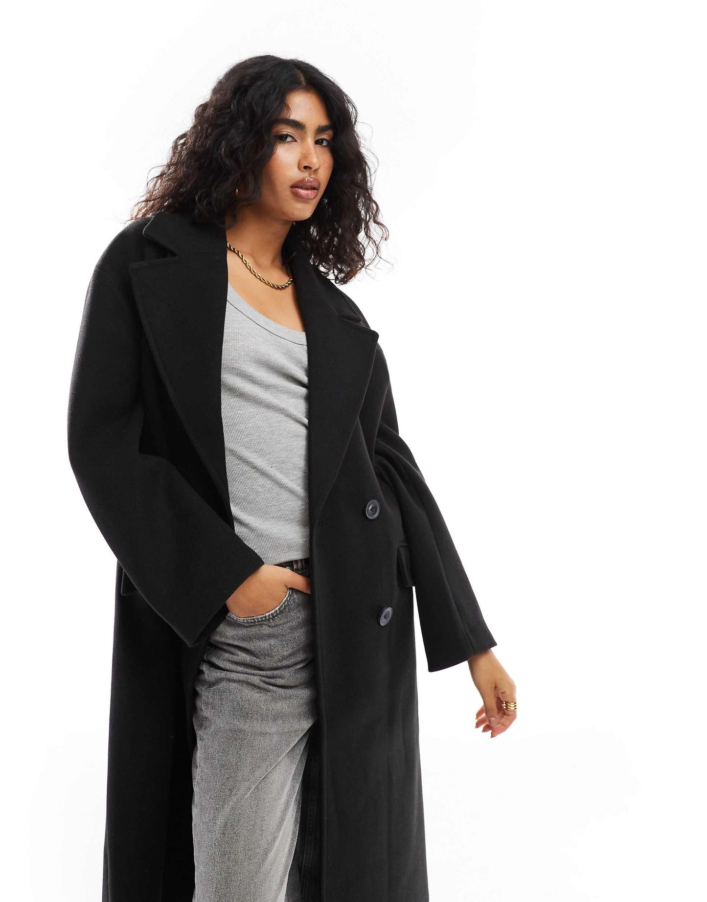 Drop Shoulder Tailored Coat