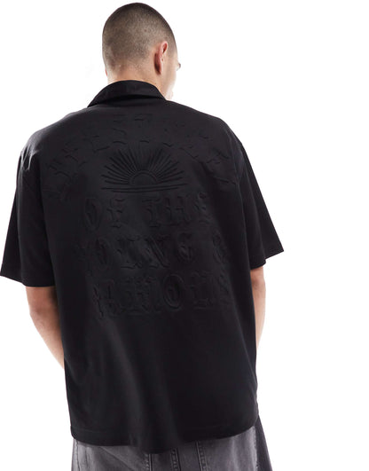 Short Sleeve Raised Design Shirt