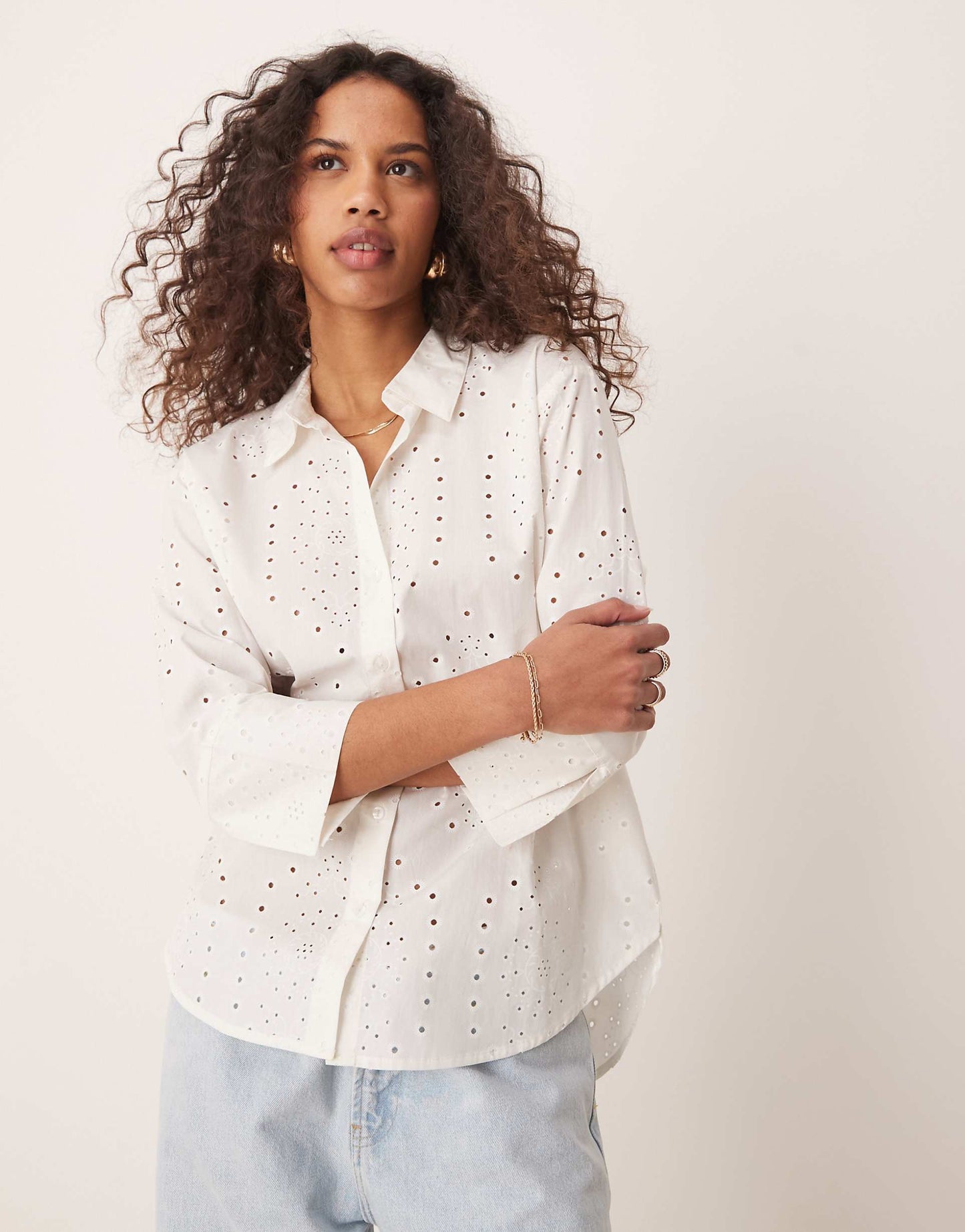 Boxy Fit Embroidered Shirt