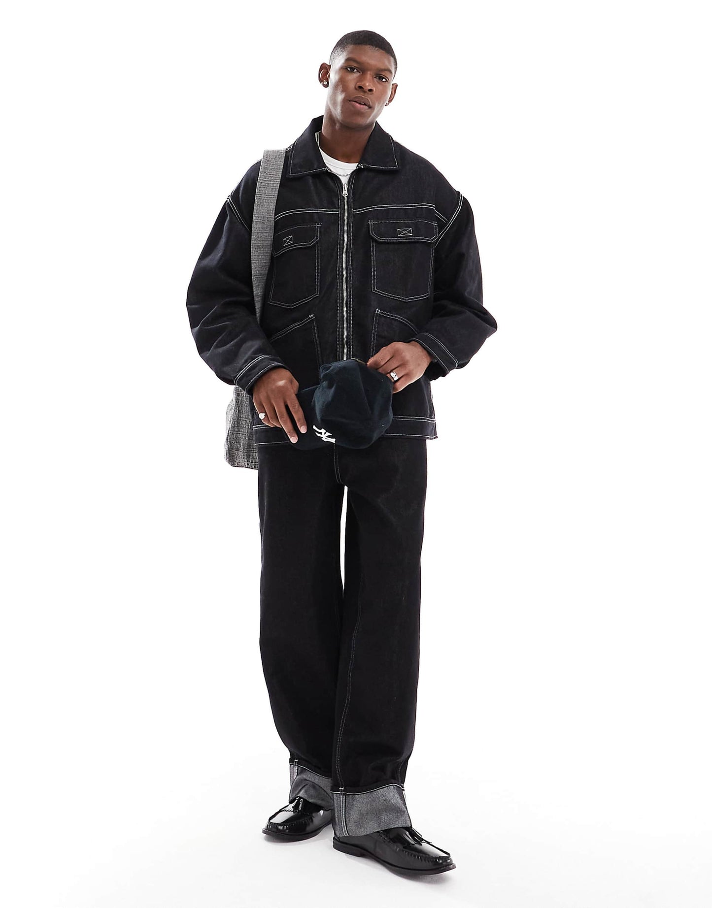 Baggy Carpenter Co-Ord Jean With Fold Over Hem