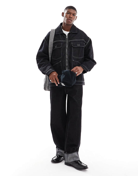 Baggy Carpenter Co-Ord Jean With Fold Over Hem