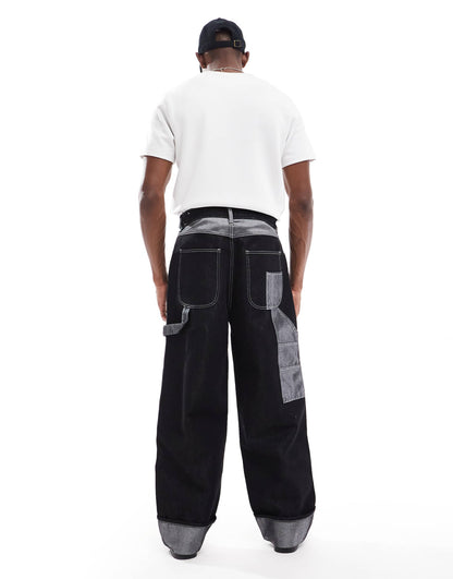 Baggy Carpenter Co-Ord Jean With Fold Over Hem