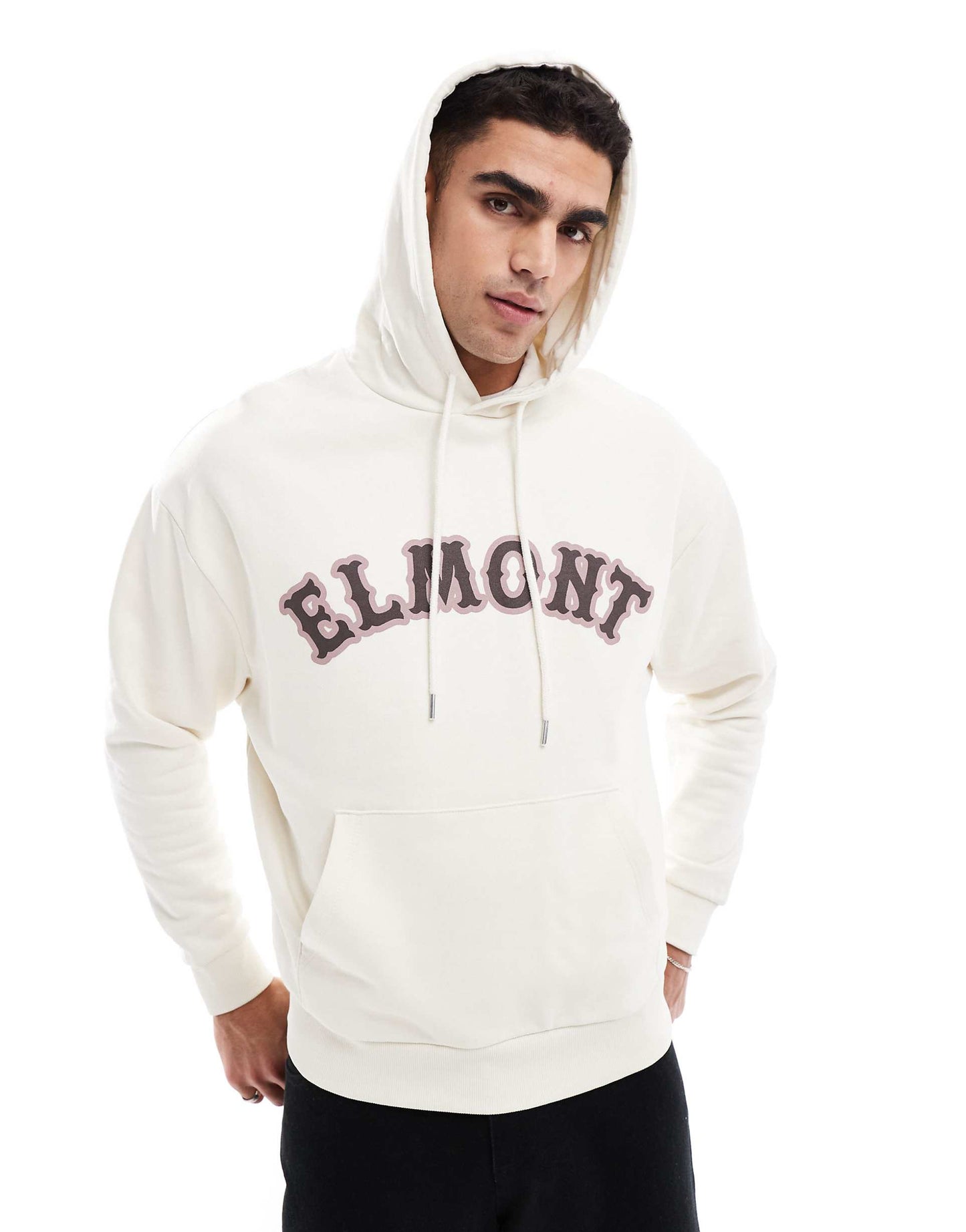 Oversized Hoodie With Puff Print