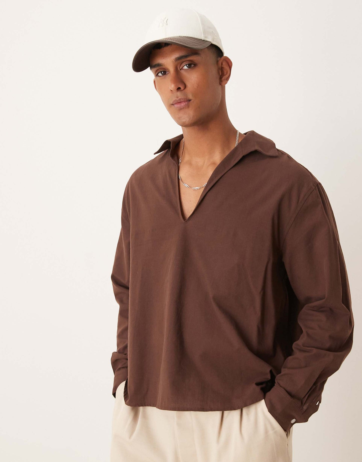 Oversized Long Sleeve Overhead Shirt