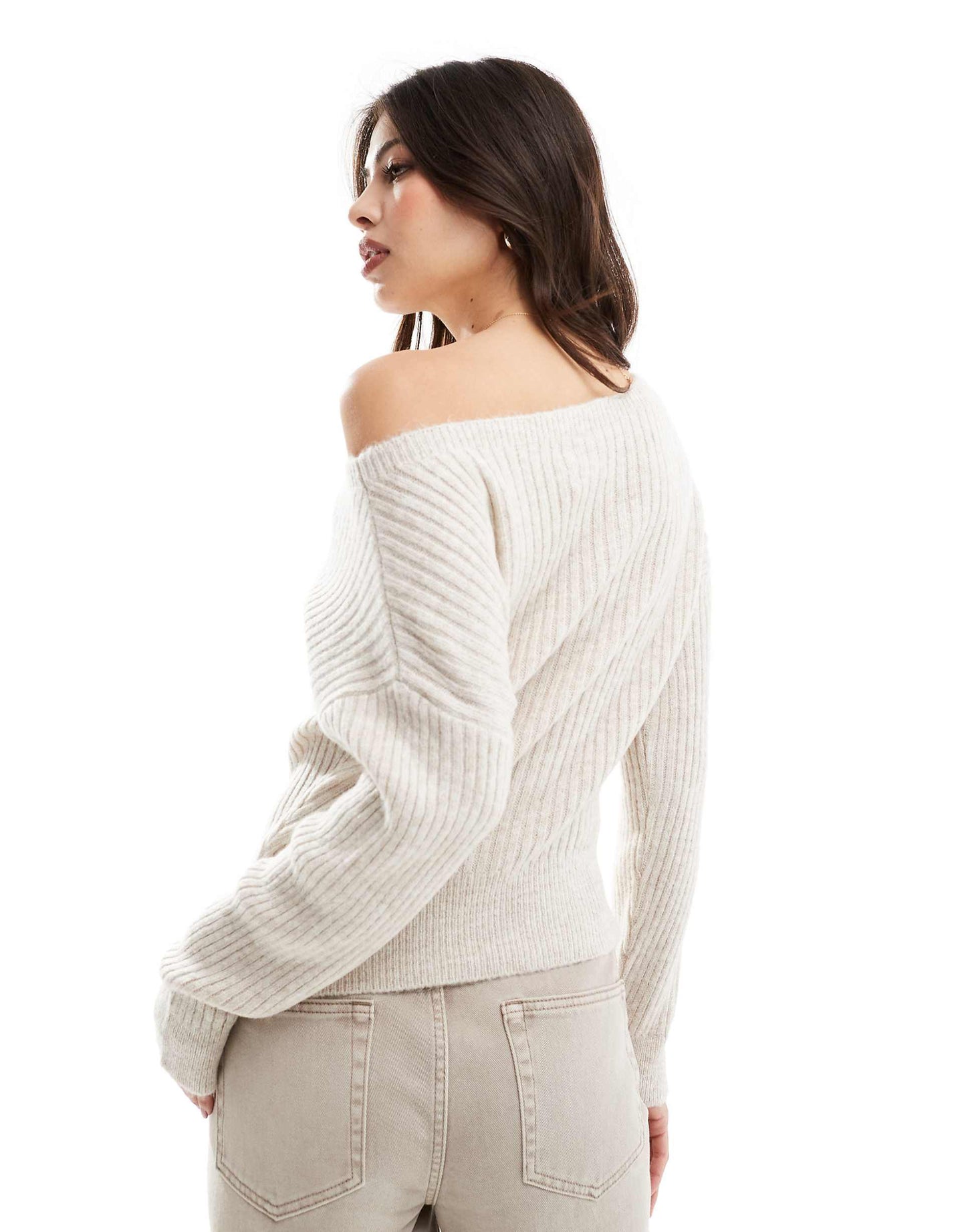 Off The Shoulder Knitted Jumper