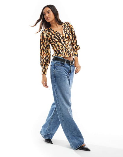 Button-Front Top