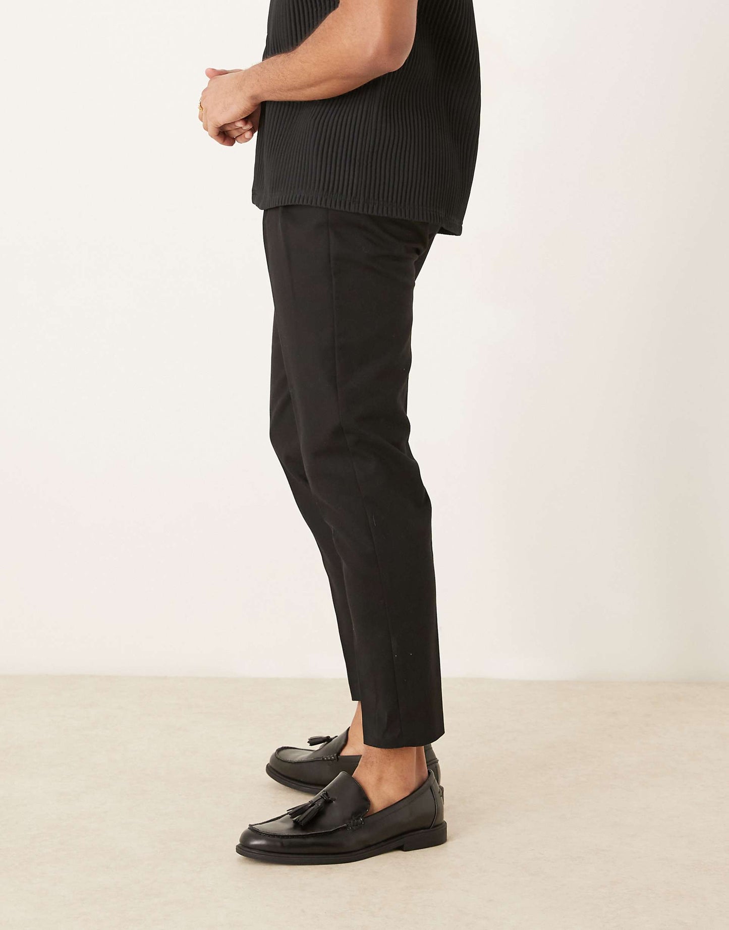 Smart Tapered Cotton Chino Trousers