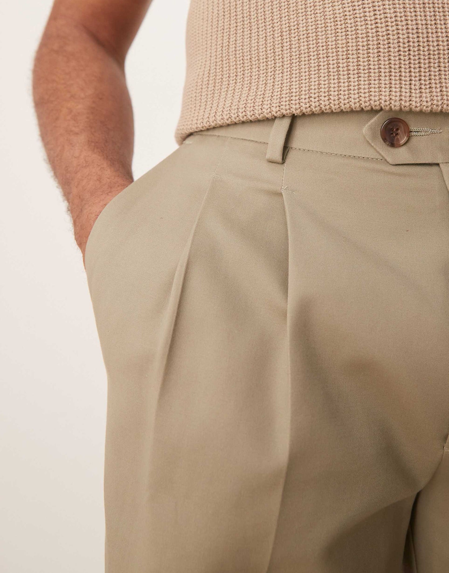 Smart Oversized Tapered Cotton Chino Trousers