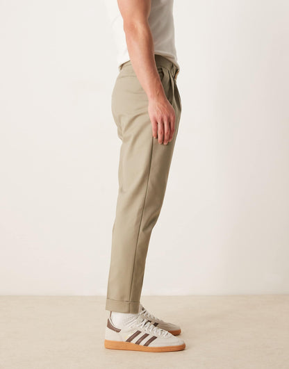 Smart Tapered Cotton Chino Trousers
