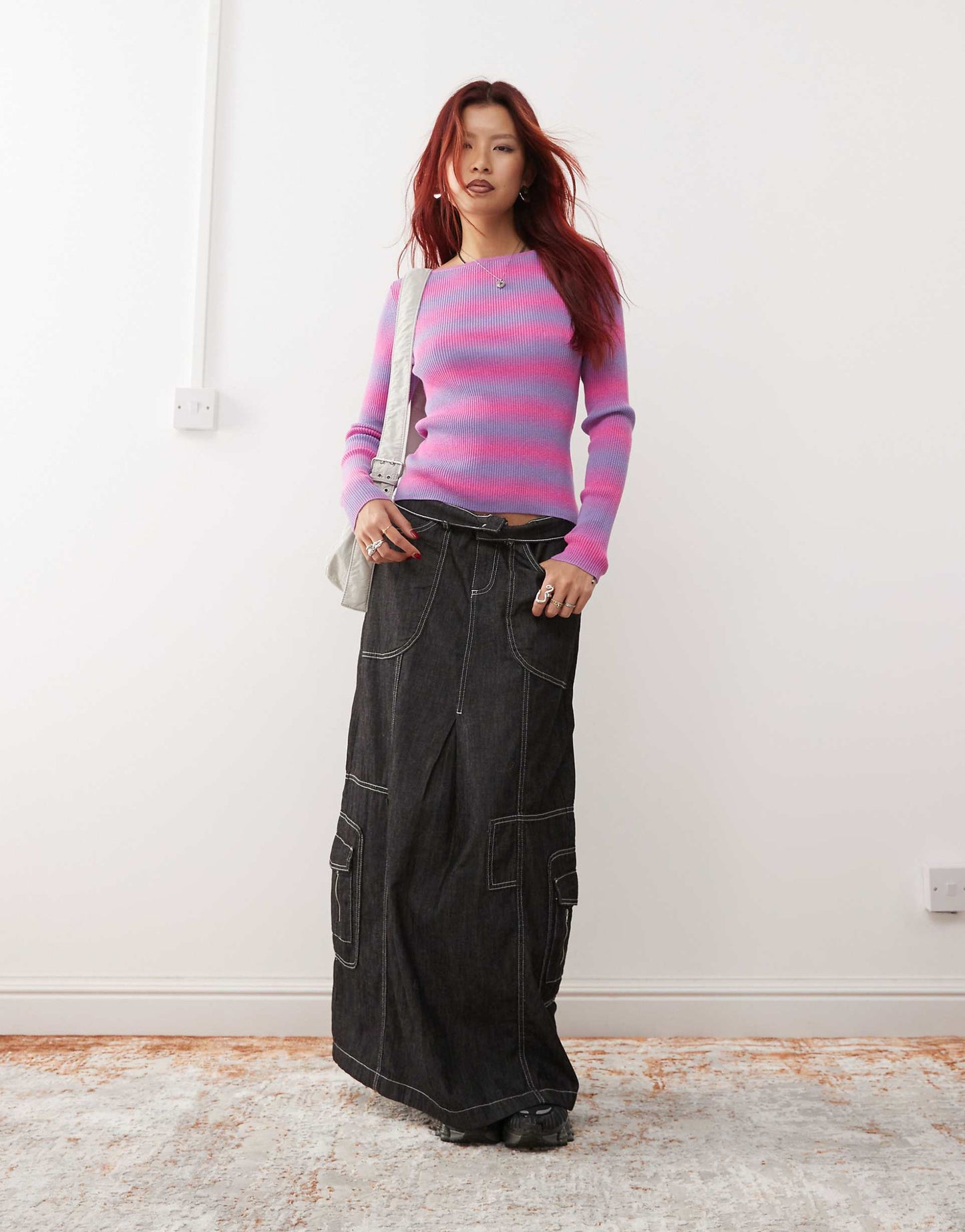 Long Sleeve Light Ribbed Knitted Top