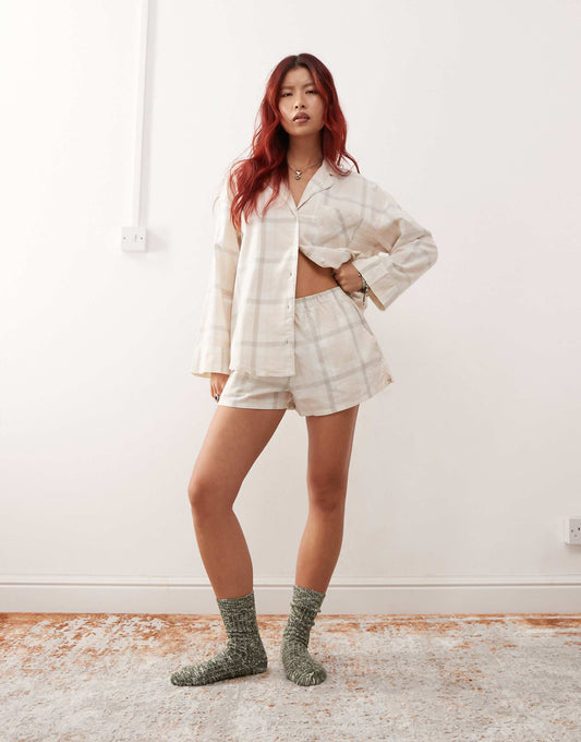 Co-Ord Flannel Boxer Shorts