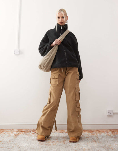 Long Sleeve Zip Through Fleece With Contrasting Trims