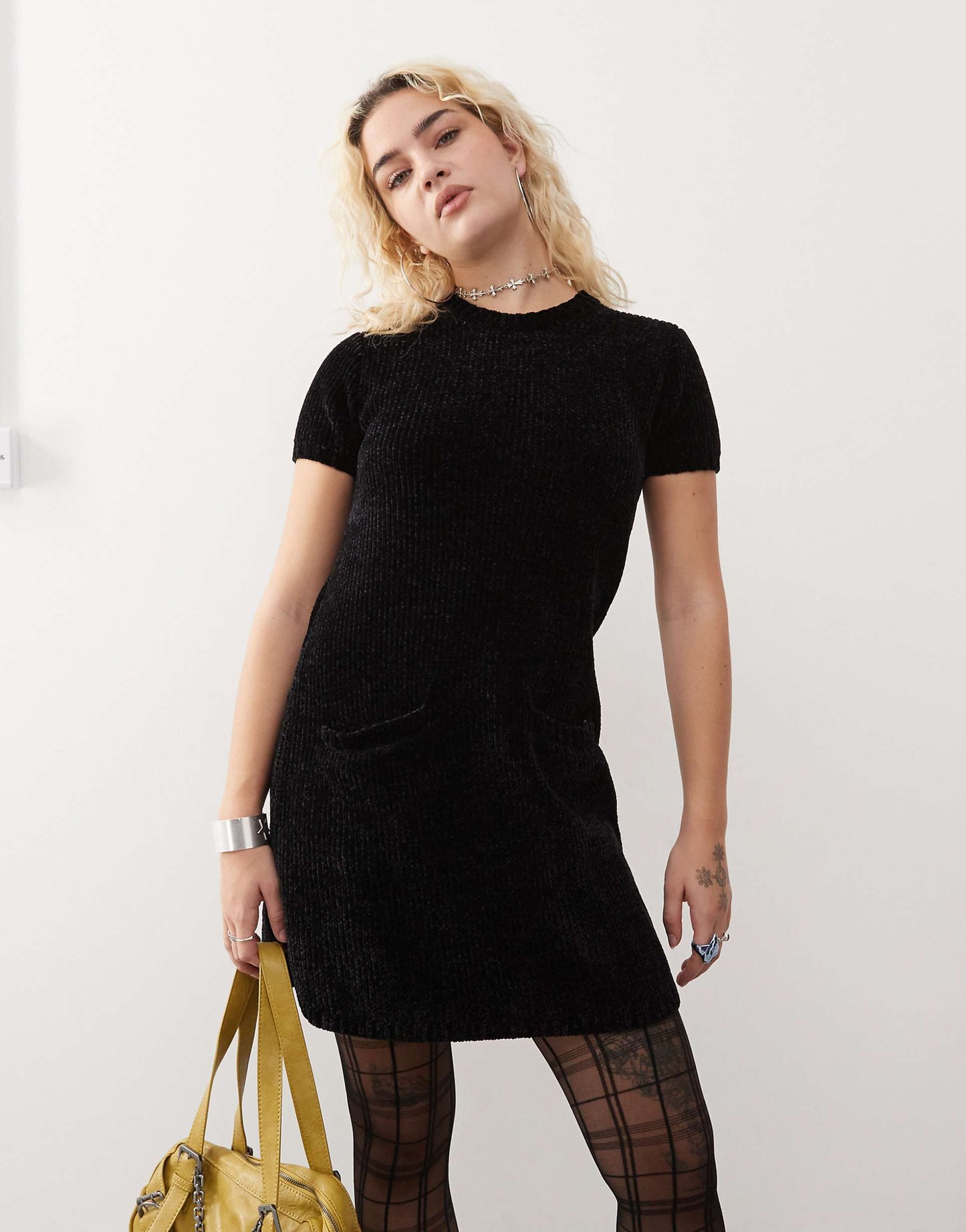 Short Sleeve Super Soft Mini Knitted Dress