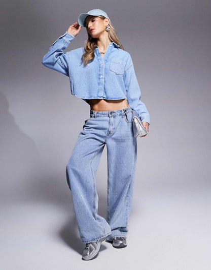 Crop Denim Shirt