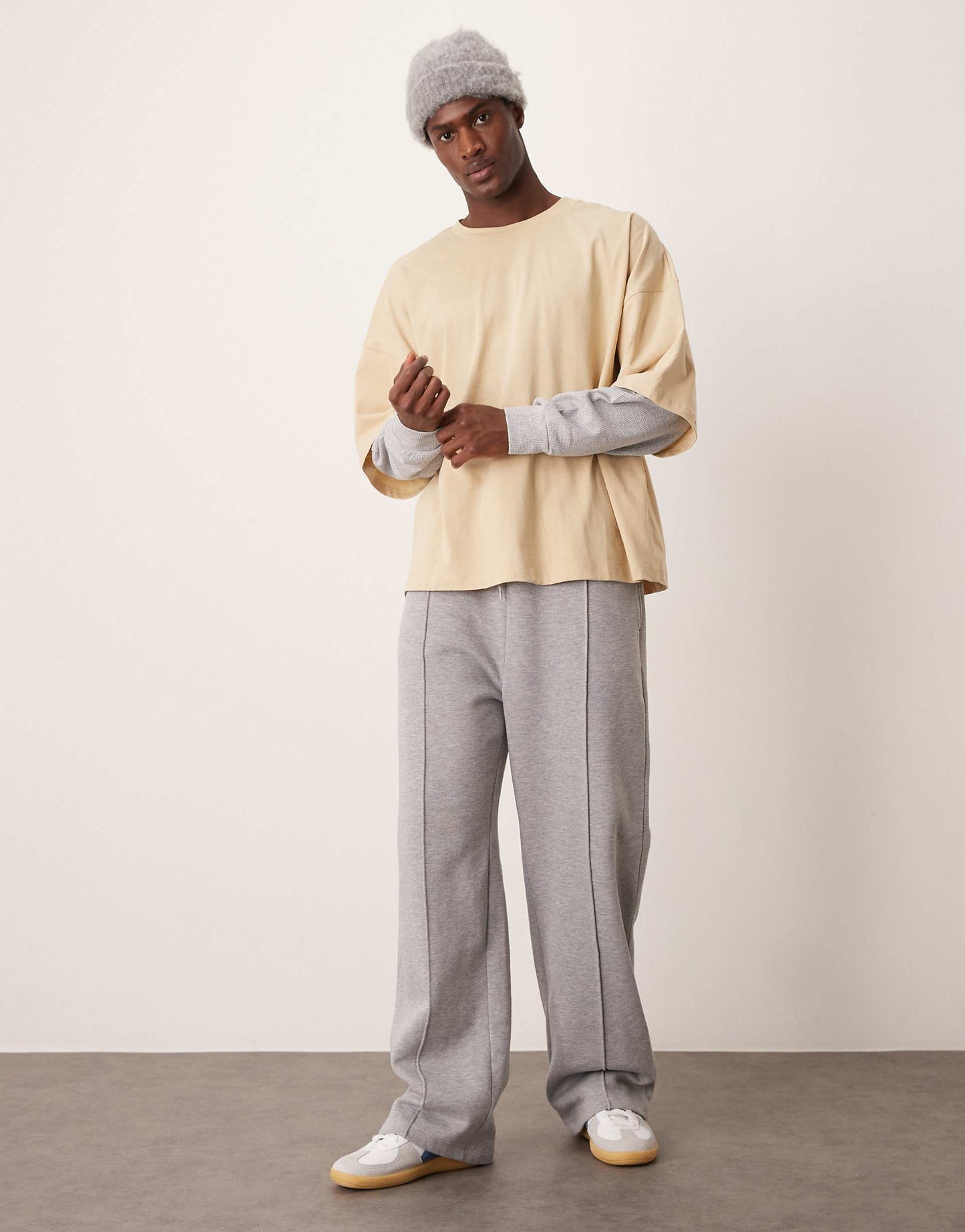 Extreme Oversized Long Sleeve T-Shirt With Double Layer Sleeves