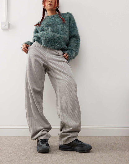 Faye Worker Baggy Fit Mid Waist Wide Leg With Workwear Detail