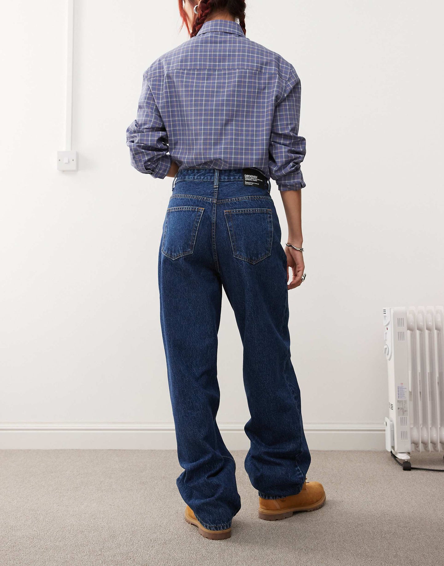 Donna Relaxed Fit High Waist Wide Straight Leg Jeans