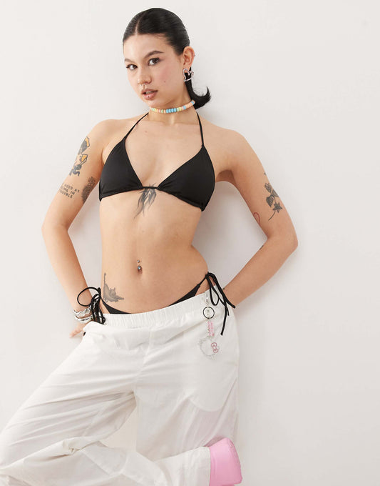 Mix And Match Triangle Tie Up Bikini Top