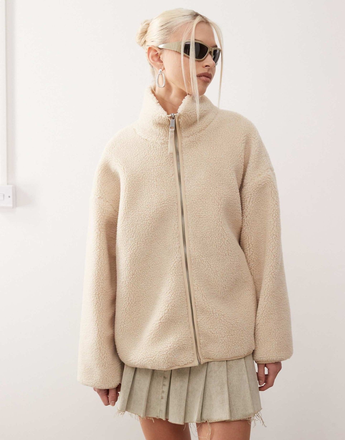 Long Sleeve Zip Through Fleece With Contrasting Trims
