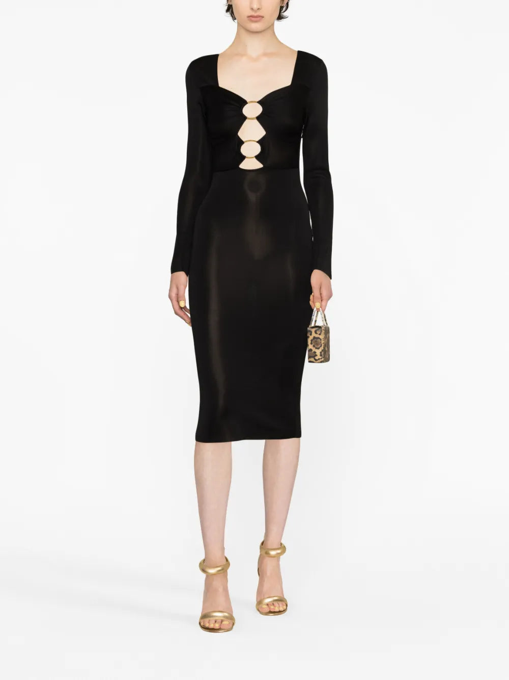 Cut-Out Midi Dress