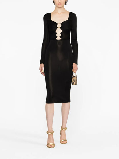 Cut-Out Midi Dress