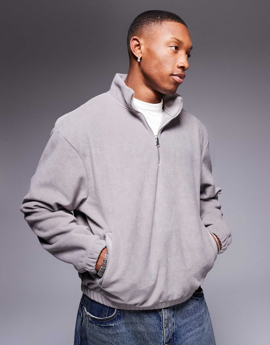 Oversized Boxy Fleece Sweatshirt