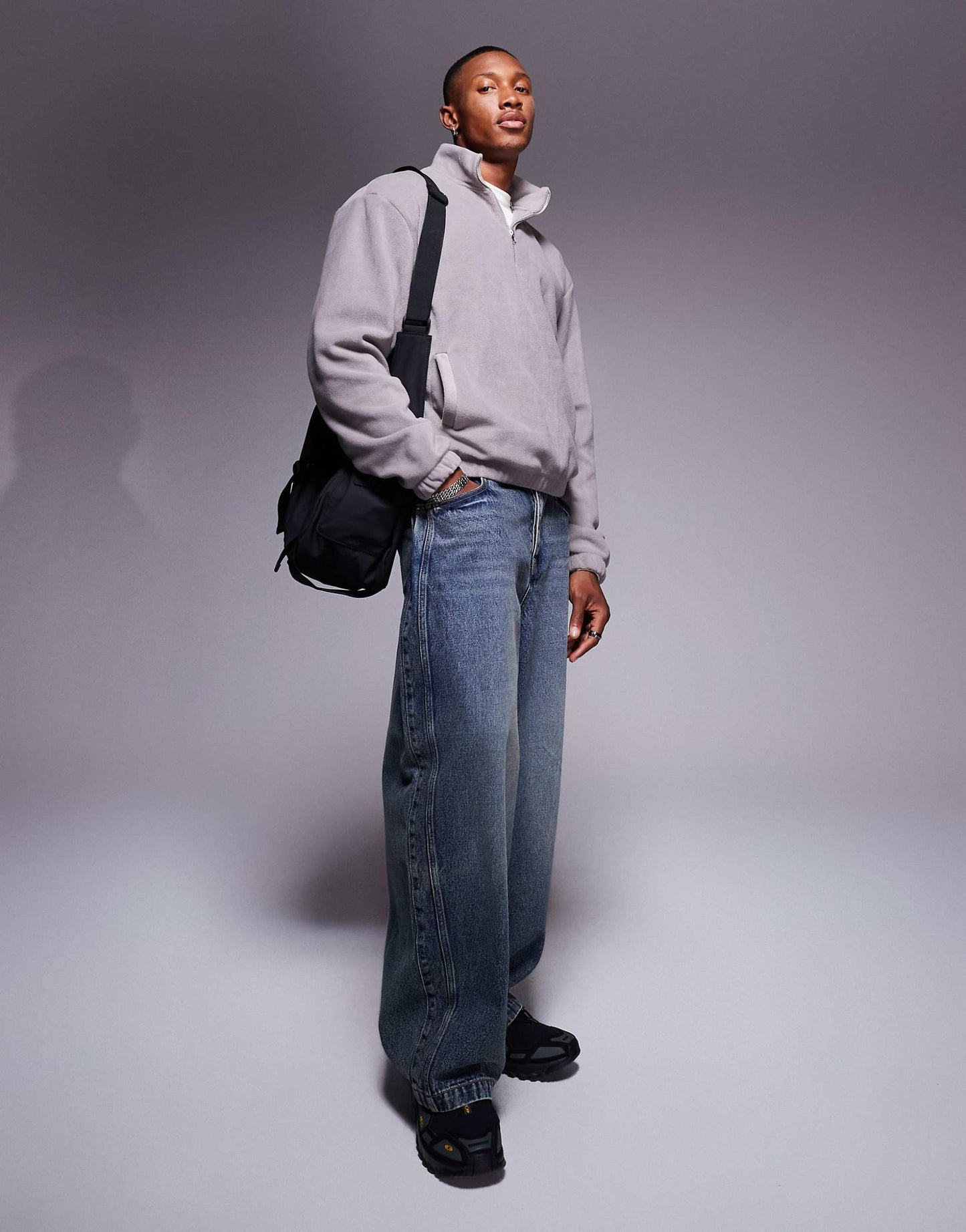 Oversized Boxy Fleece Sweatshirt