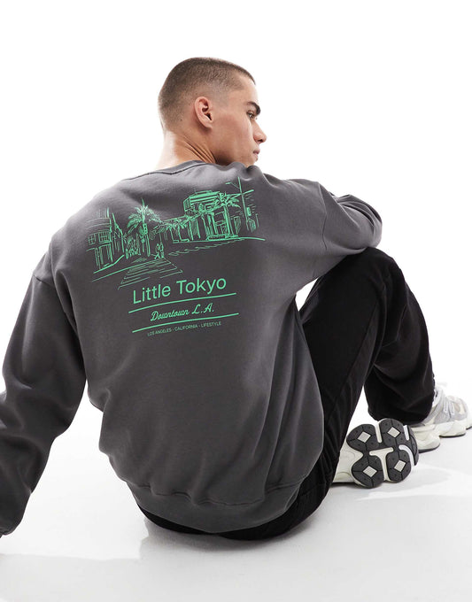 Oversized Sweat With Little Tokyo Back Print
