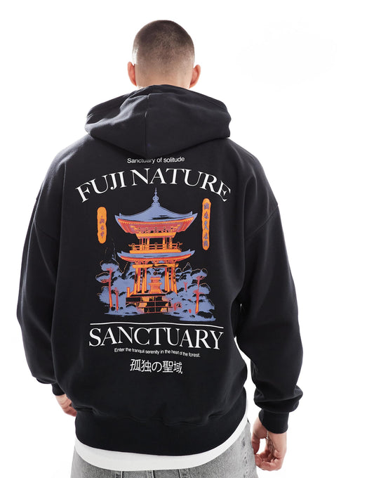 Oversized Hoodie With Sanctuary Back Print
