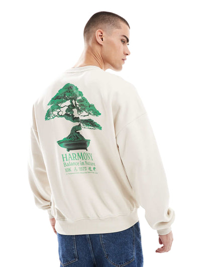 Oversized Sweat With Harmony Back Print