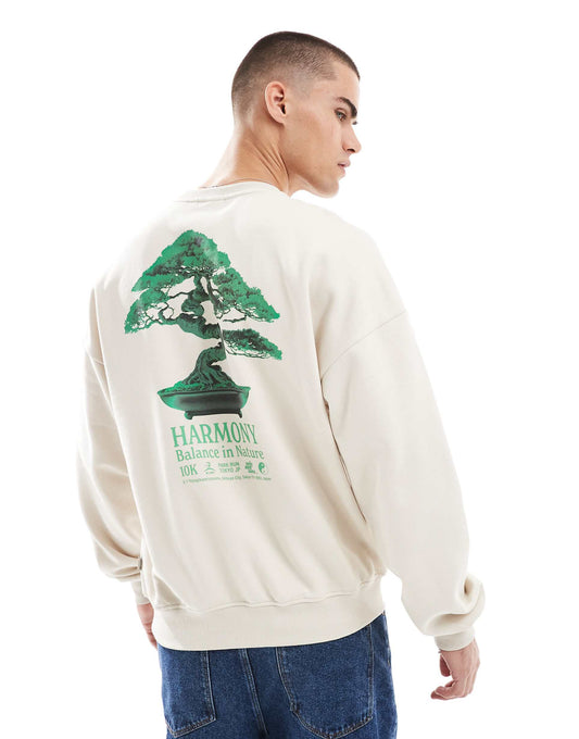Oversized Sweat With Harmony Back Print