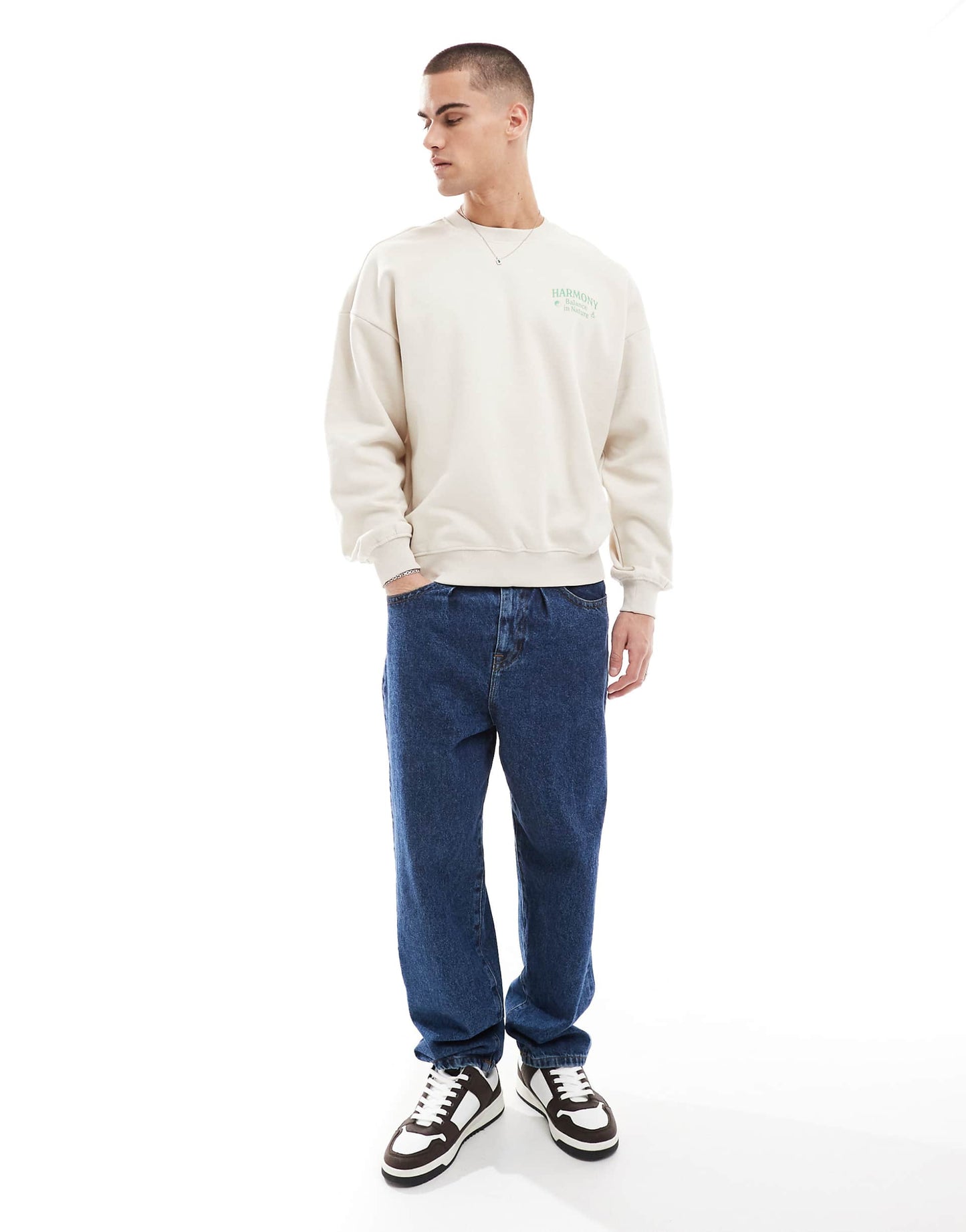 Oversized Sweat With Harmony Back Print