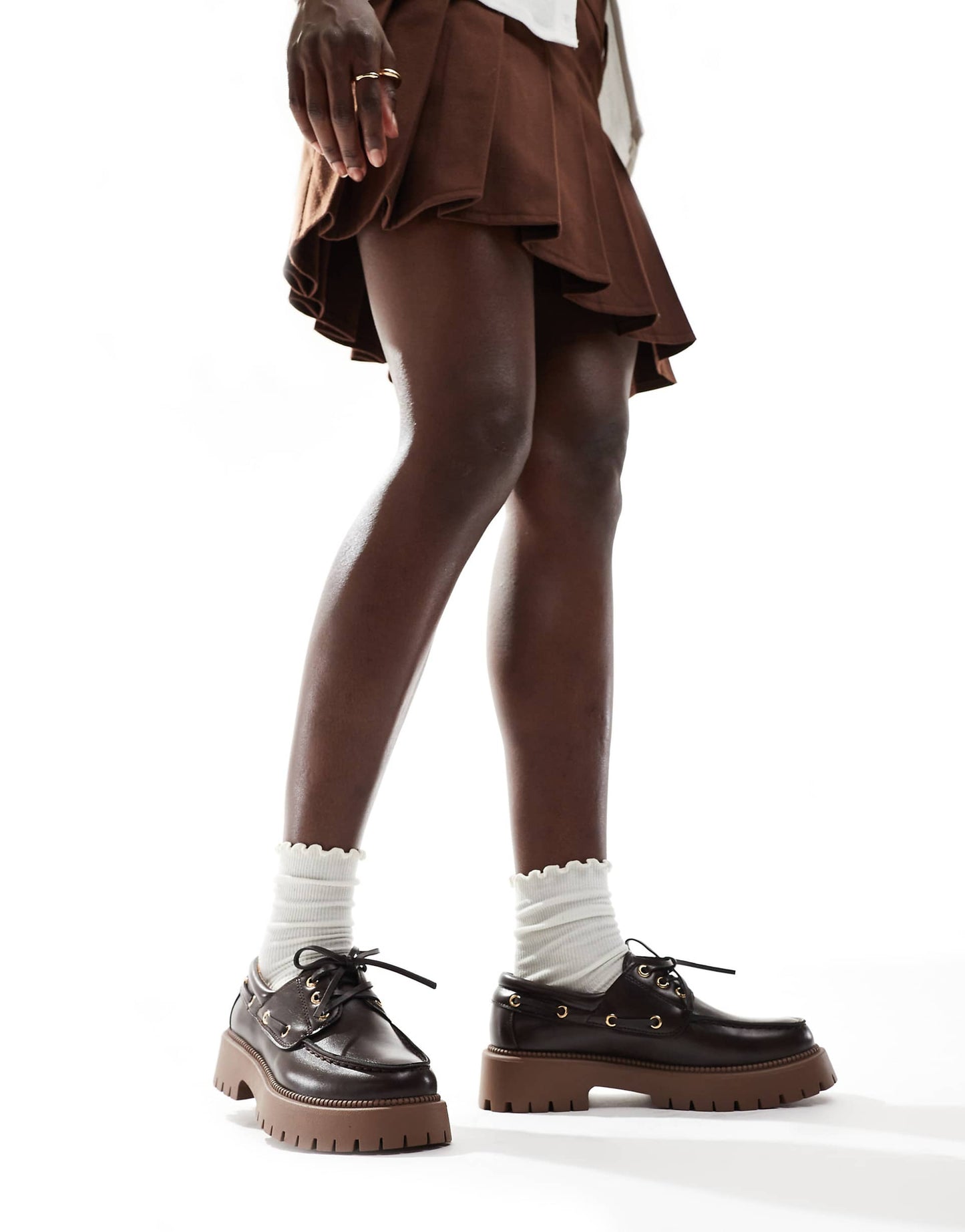 Exton Chunky Platform Boat Shoes