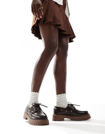 Exton Chunky Platform Boat Shoes