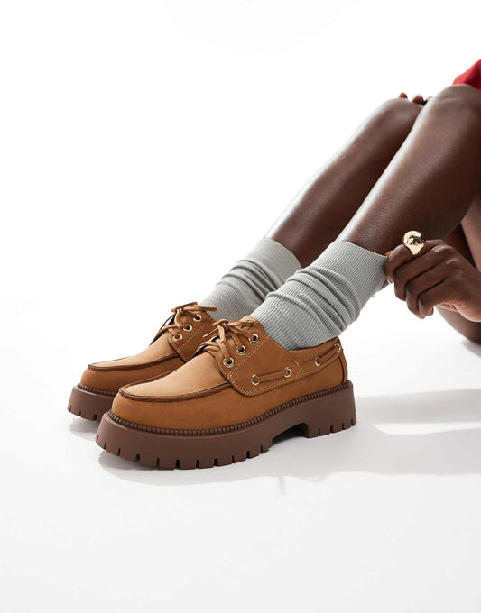 Exton Chunky Platform Boat Shoes