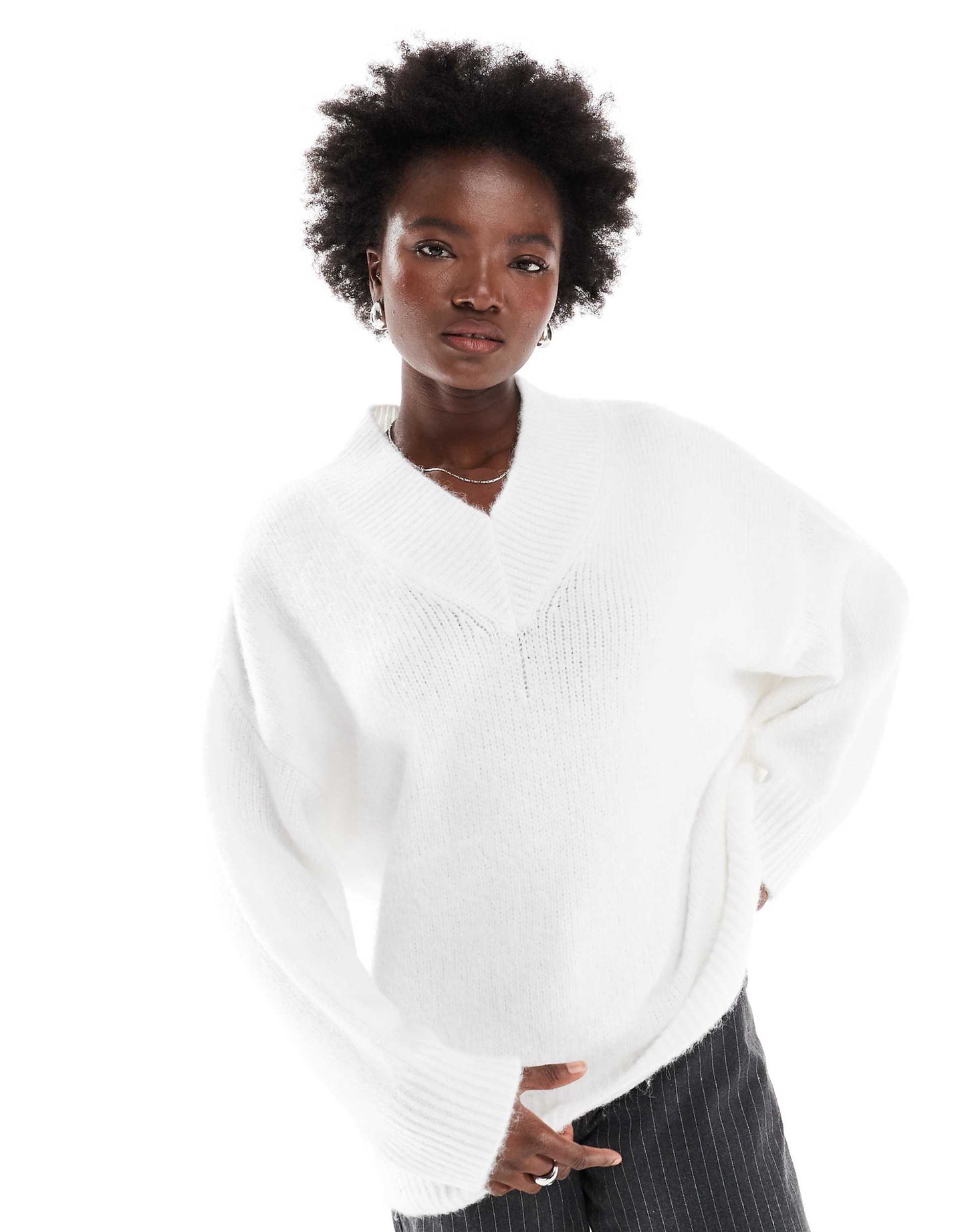 V Neck Oversized Jumper