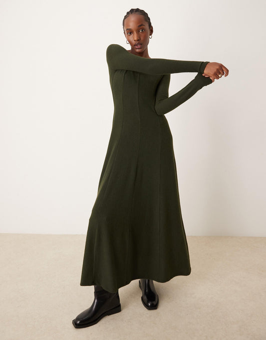 Supersoft Long Sleeve Maxi With Seam Detail