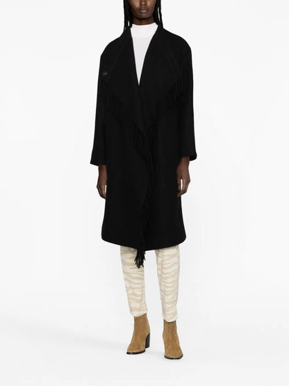 Ricky Fringed Wool-Blend Coat