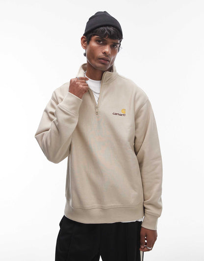 Half Zip American Script Sweatshirt
