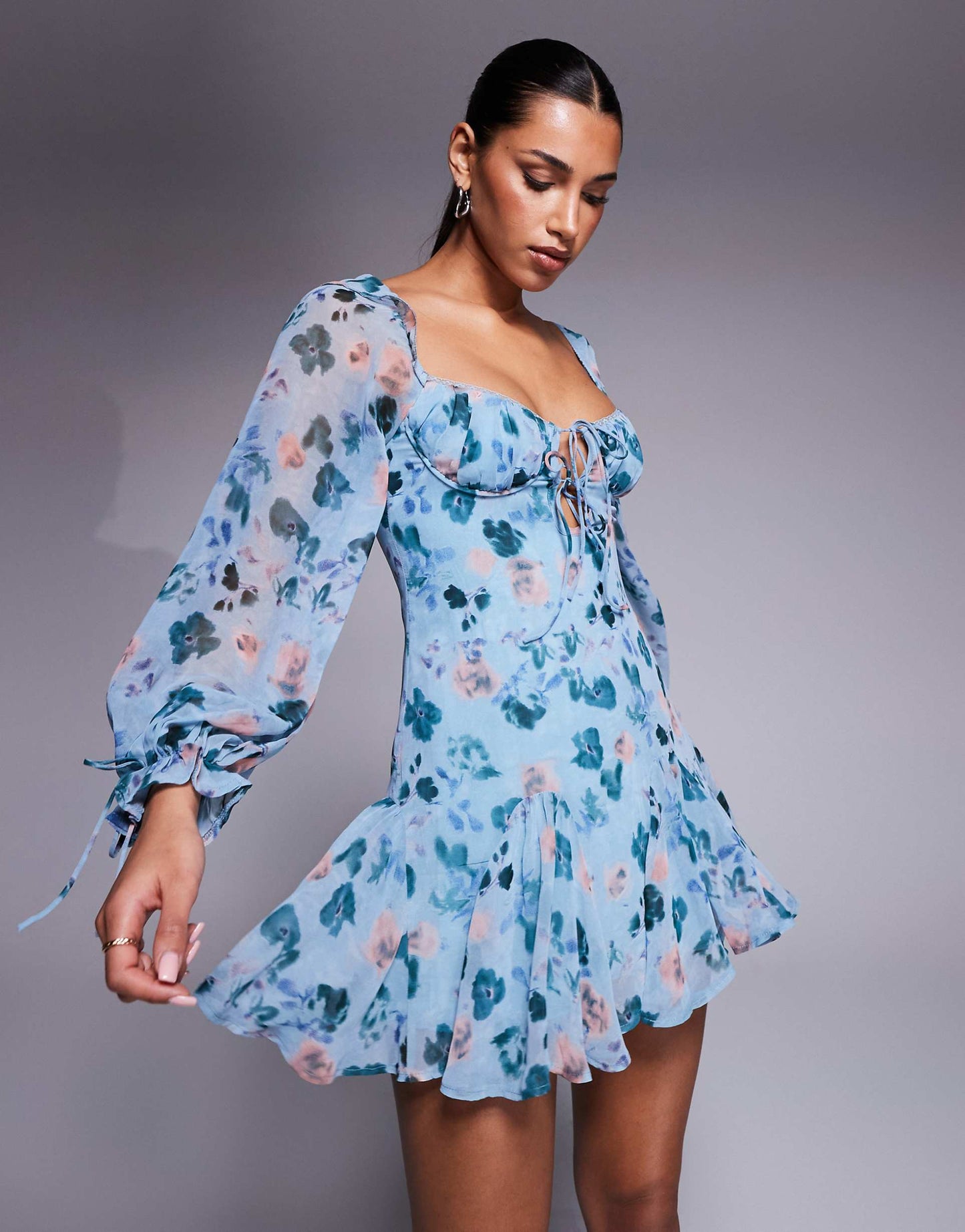 Milkmaid Mini Dress With Tie Detail