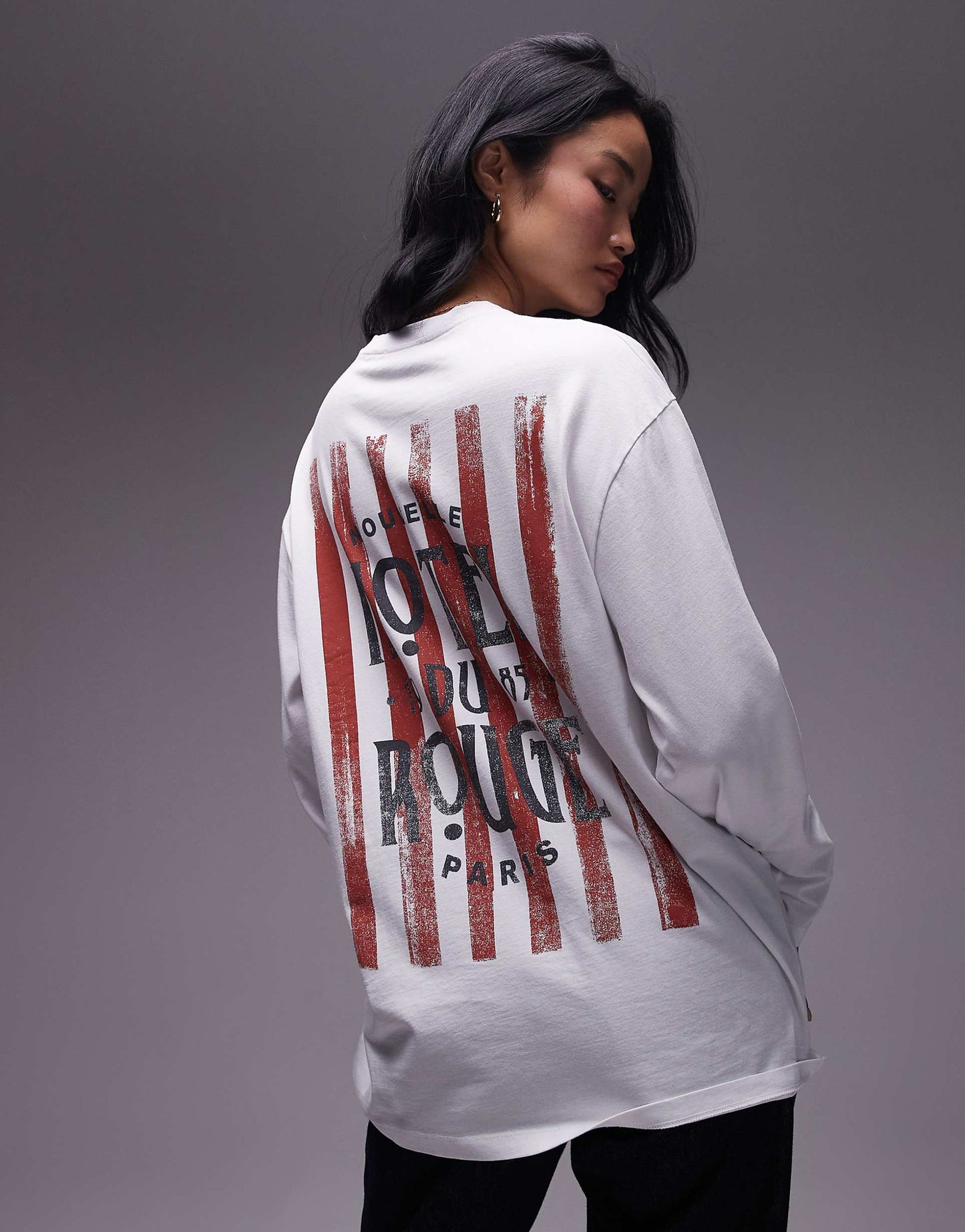 Graphic Hotel Rouge Long Sleeve Skater Tee