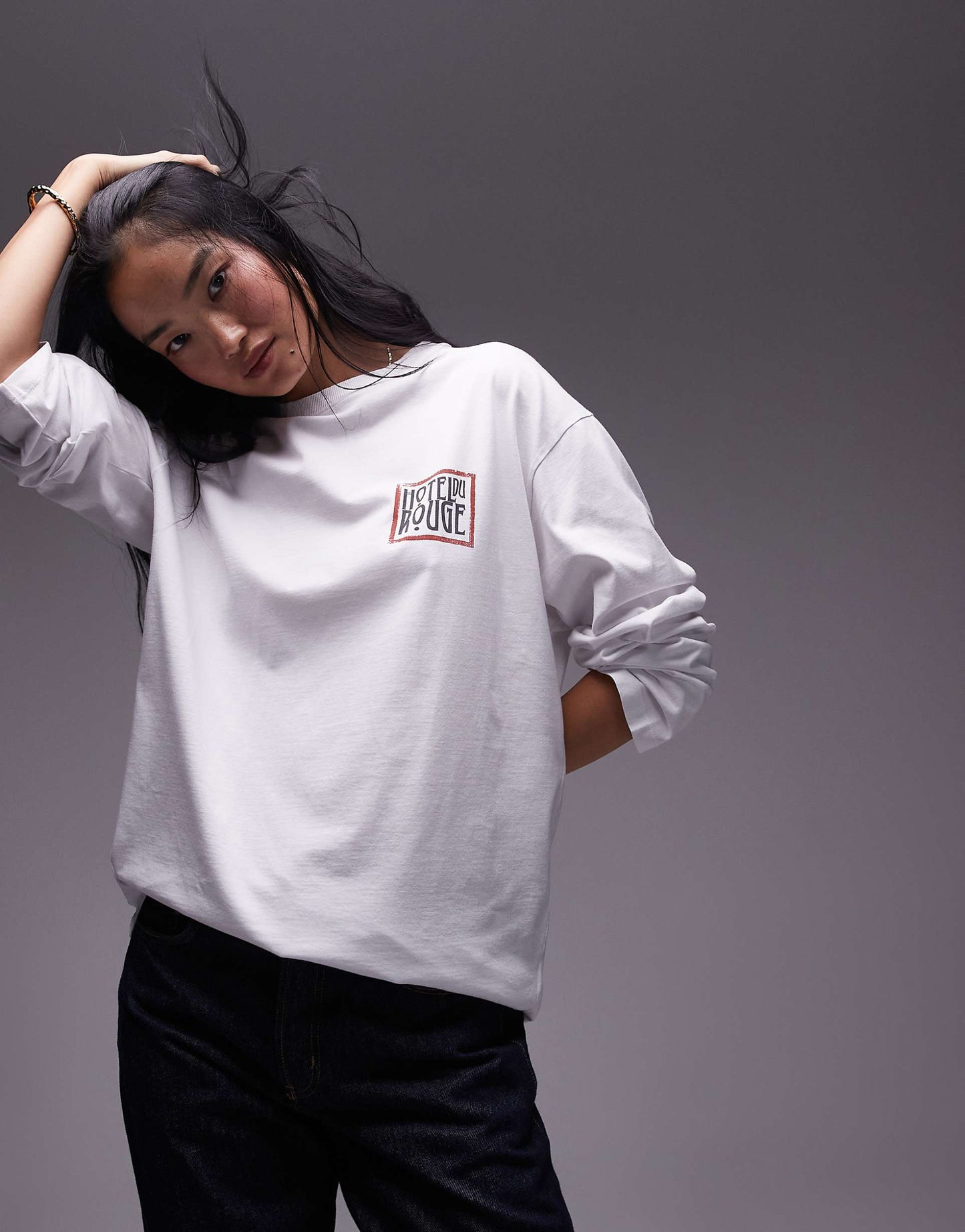 Graphic Hotel Rouge Long Sleeve Skater Tee