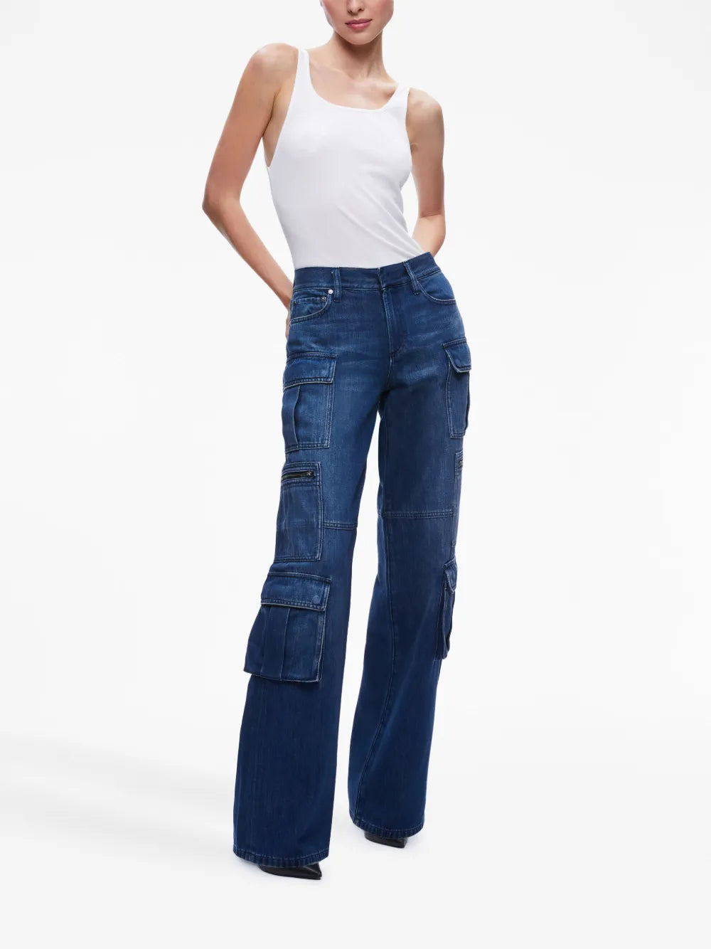 Cay Wide-Leg Cargo Jeans