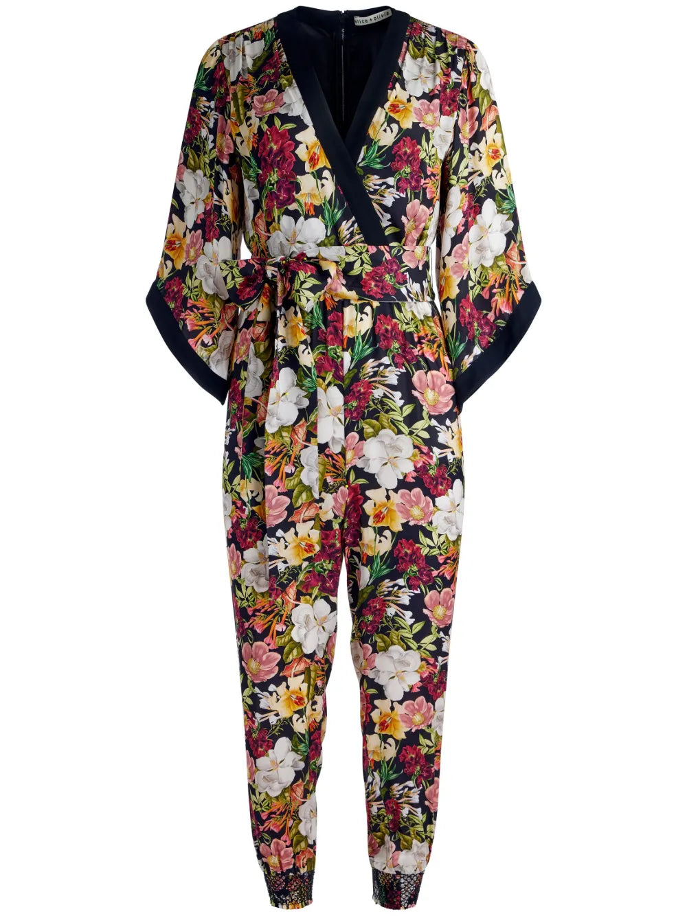Walda Flowy-Sleeve Wrap Jumpsuit