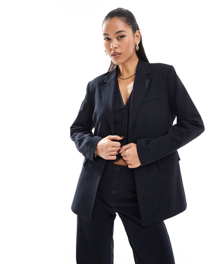 Oversized Blazer With Back Strap Detail Co-Ord