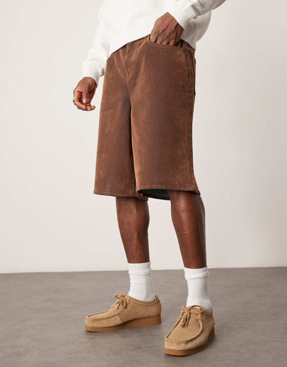 Longer Length Faux Suede Jort