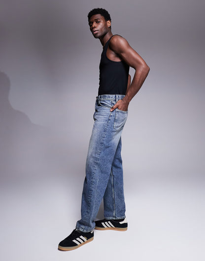 Baggy Fit Jeans With Vintage Tint