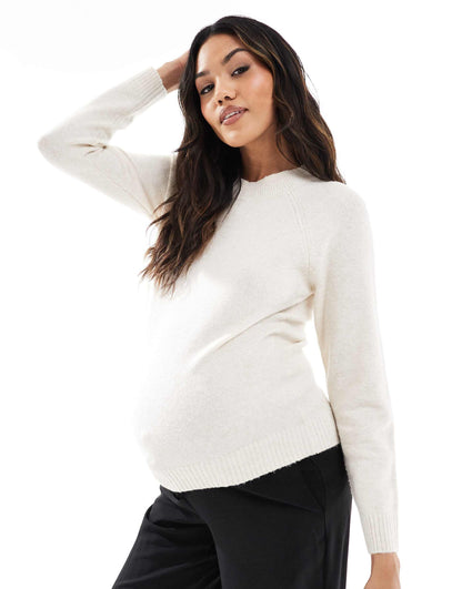 Maternity Round Neck Knitted Jumper