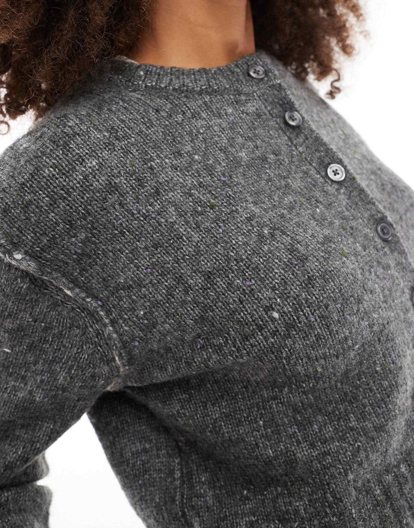Marl Effect Micro Cardigan