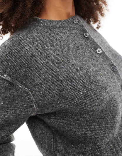 Marl Effect Micro Cardigan